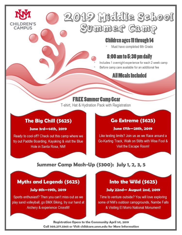 Summer Camps University of New Mexico Children's Campus The